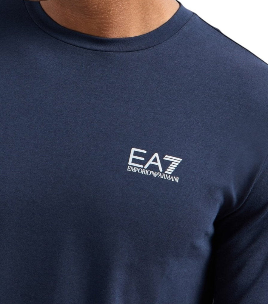 قميص أرماني إكستشينج القطني الأزرق