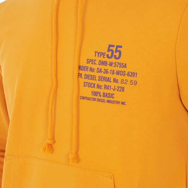 هودي ديزل بتصميم نص حديث باللون الأصفر