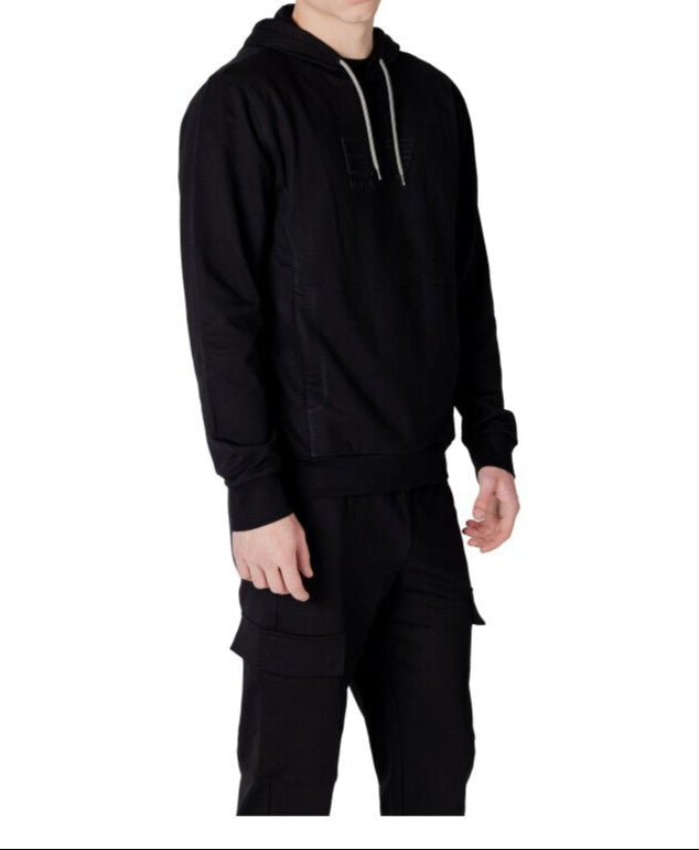 قميص كاب قطني من إمبوريو أرماني EA7 أسود – هودي