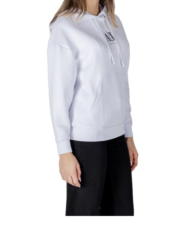 كبسولة أرماني إكستشينج النسائية باللون الأبيض - هودي