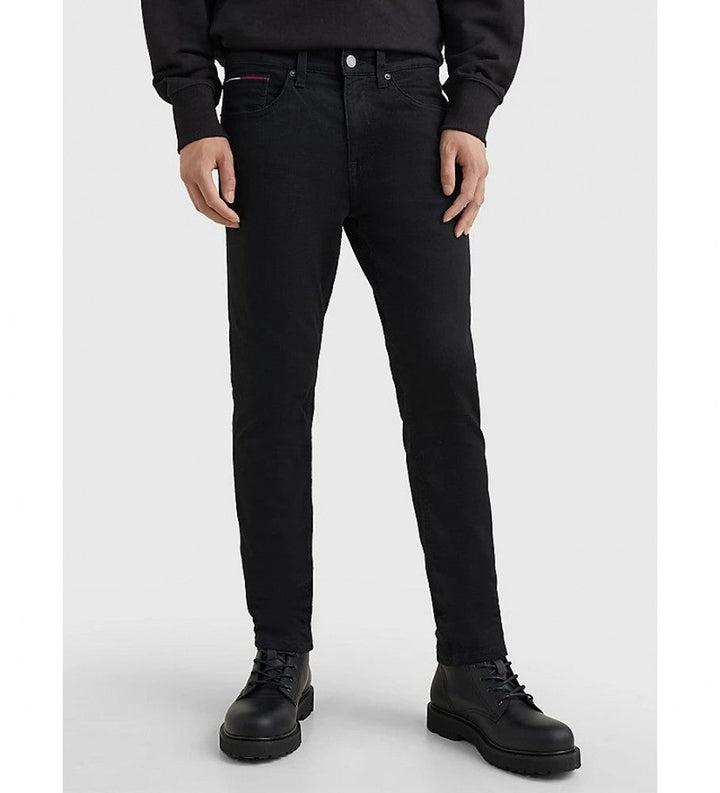 بنطال جينز أوستن بقصة ضيقة من تومي جينز - أسود