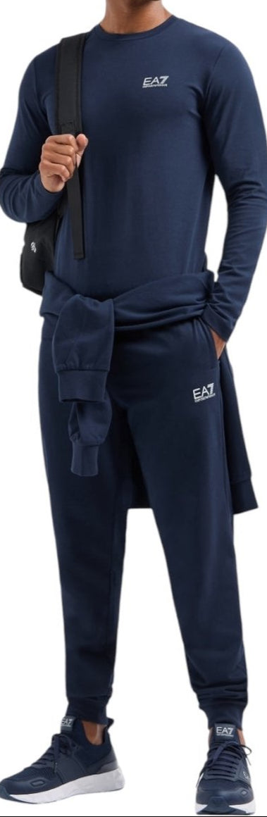 قميص أرماني إكستشينج القطني الأزرق