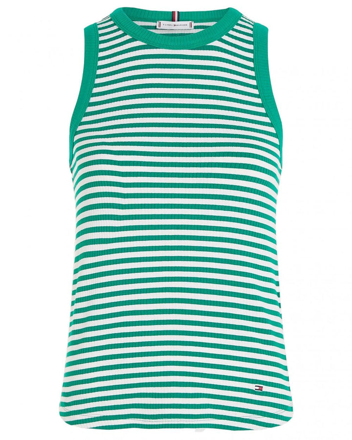توب نسائي ضيق مخطط من Tommy Hilfiger