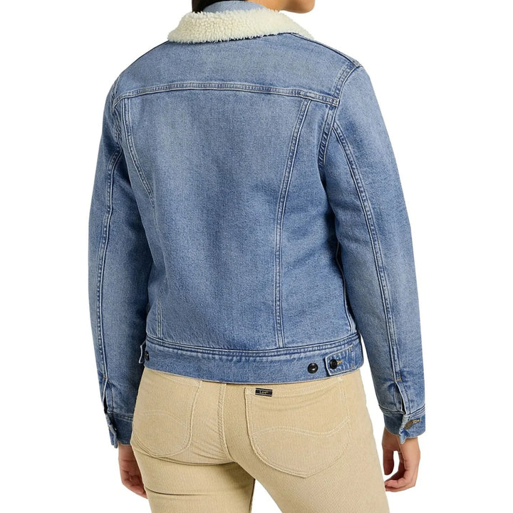 جاكيت جينز شيربا رايدر للنساء من لي، أزرق