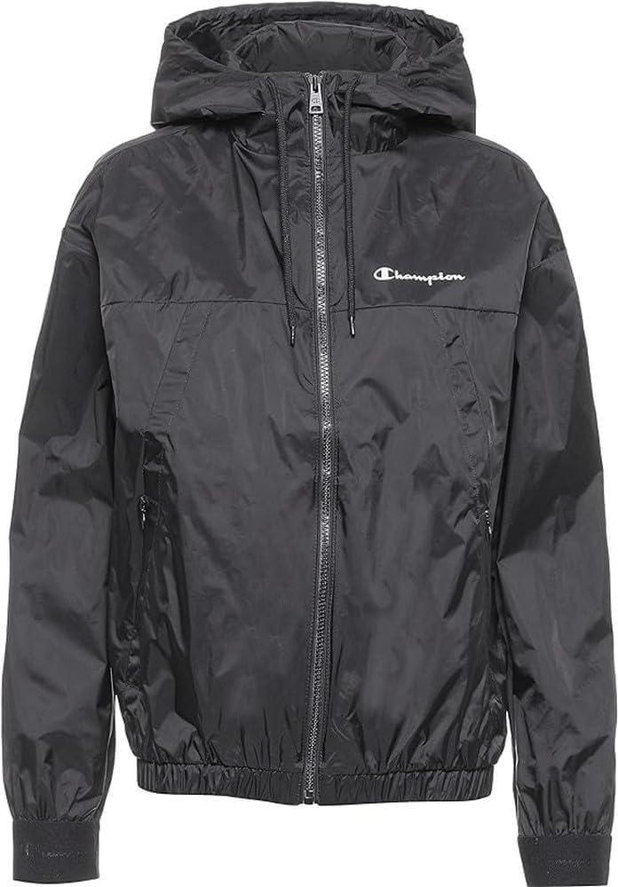 جاكيت Champion Legacy Outdoor Coated Nylon Hooded Jacket للنساء - أسود