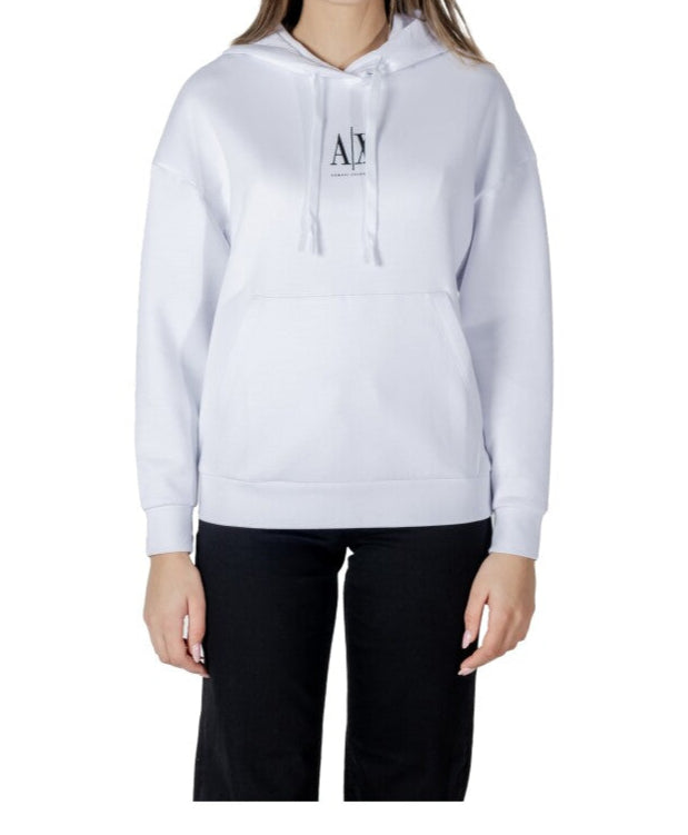 كبسولة أرماني إكستشينج النسائية باللون الأبيض - هودي