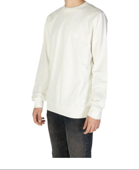 هوغو بوس - بلوفر قطني أبيض - سويت شيرت