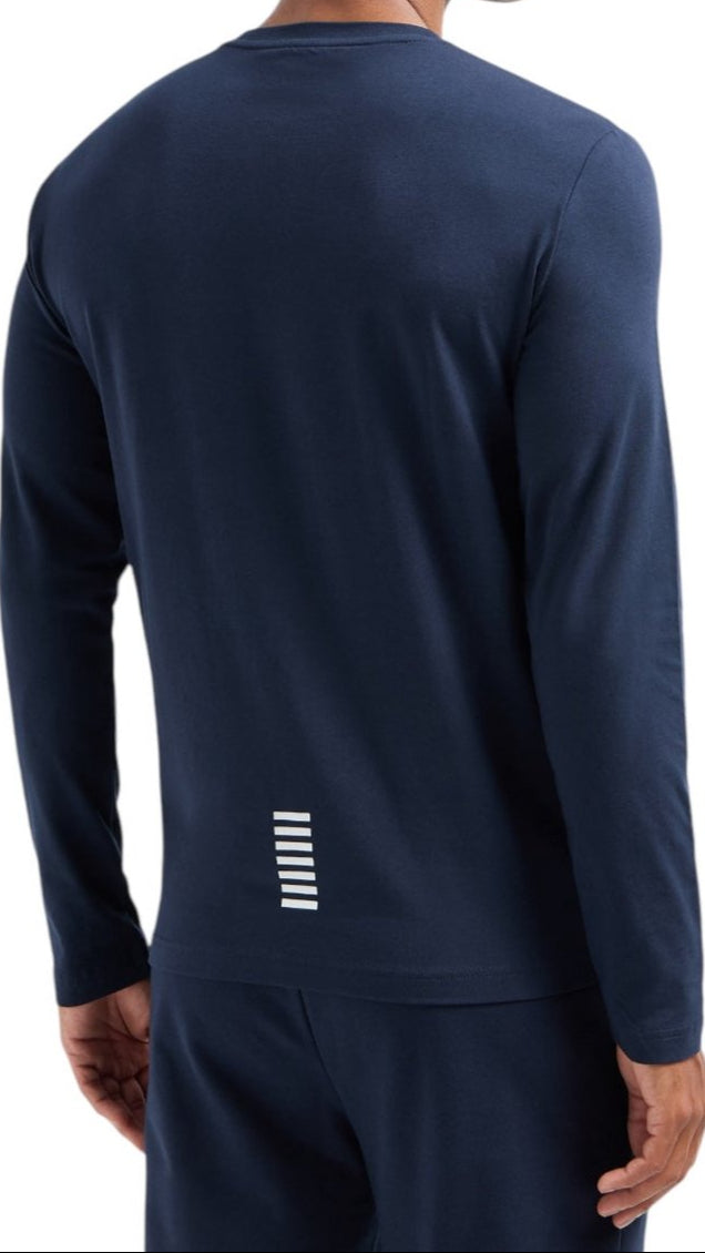 قميص أرماني إكستشينج القطني الأزرق