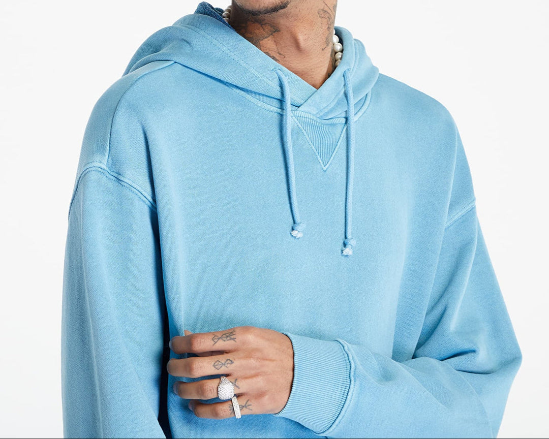 هودي ريبوك كلاسيكس بصبغة طبيعية - أزرق فولاذي S23-R