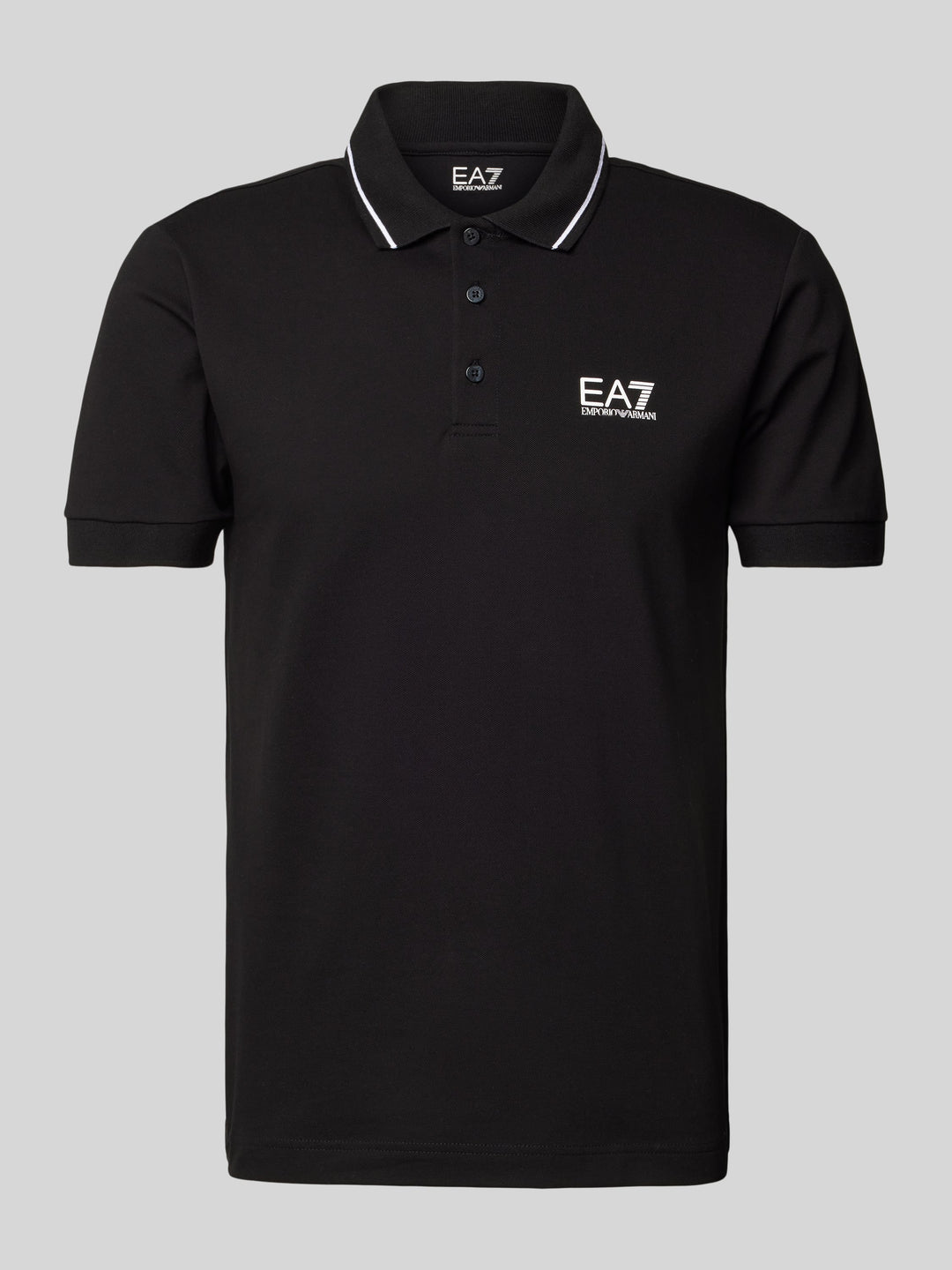 قميص بولو رجالي بأكمام قصيرة من إمبوريو أرماني EA7 باللون الأسود