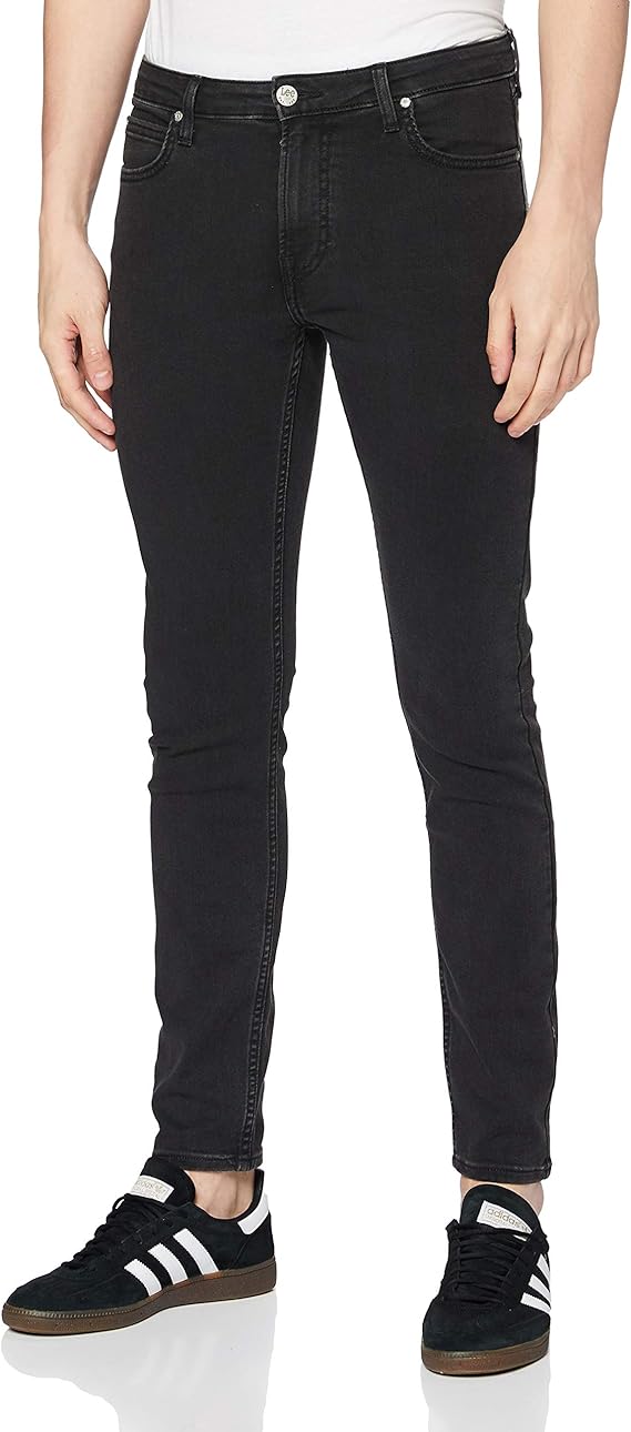 بنطال جينز مالون للرجال من لي باللون الأسود