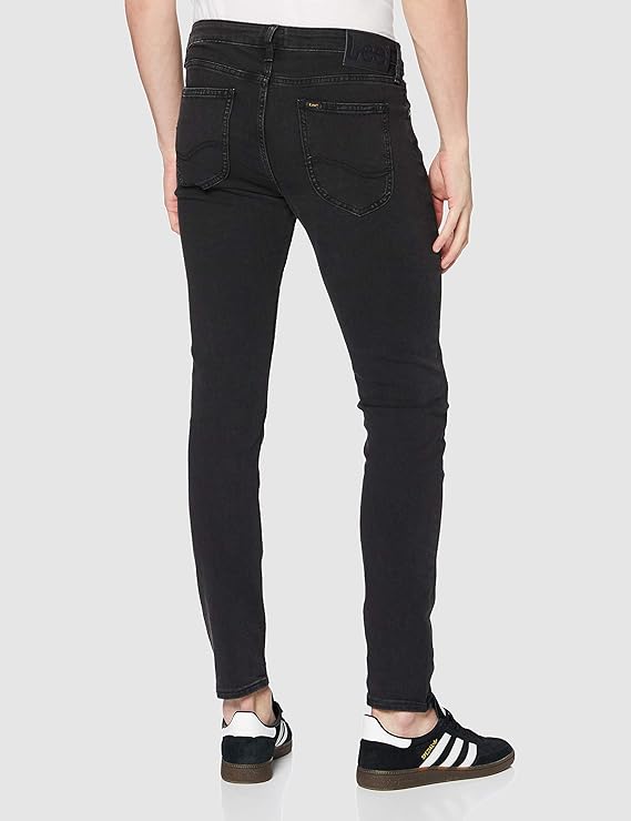 بنطال جينز مالون للرجال من لي باللون الأسود