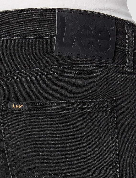 بنطال جينز مالون للرجال من لي باللون الأسود