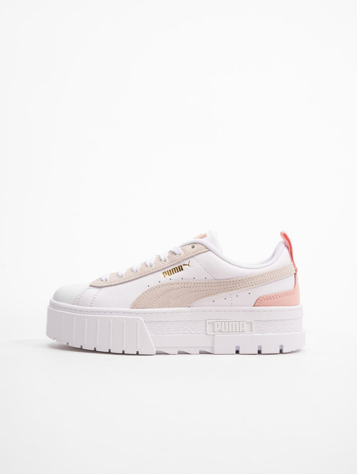 حذاء رياضي نسائي من PUMA Mayze Gentle - أبيض/رمادي ريشي