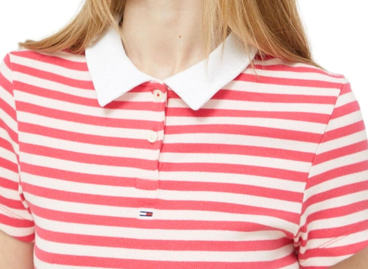 قميص بولو وردي للنساء من تومي جينز