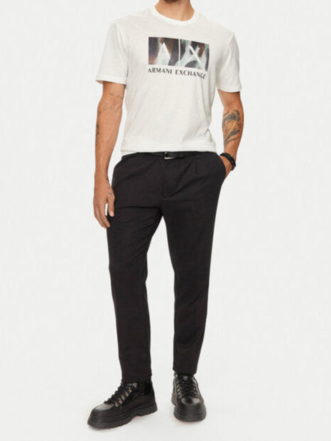 تي شيرت أرماني إكستشينج من القطن والجيرسي بشعار جرافيكي