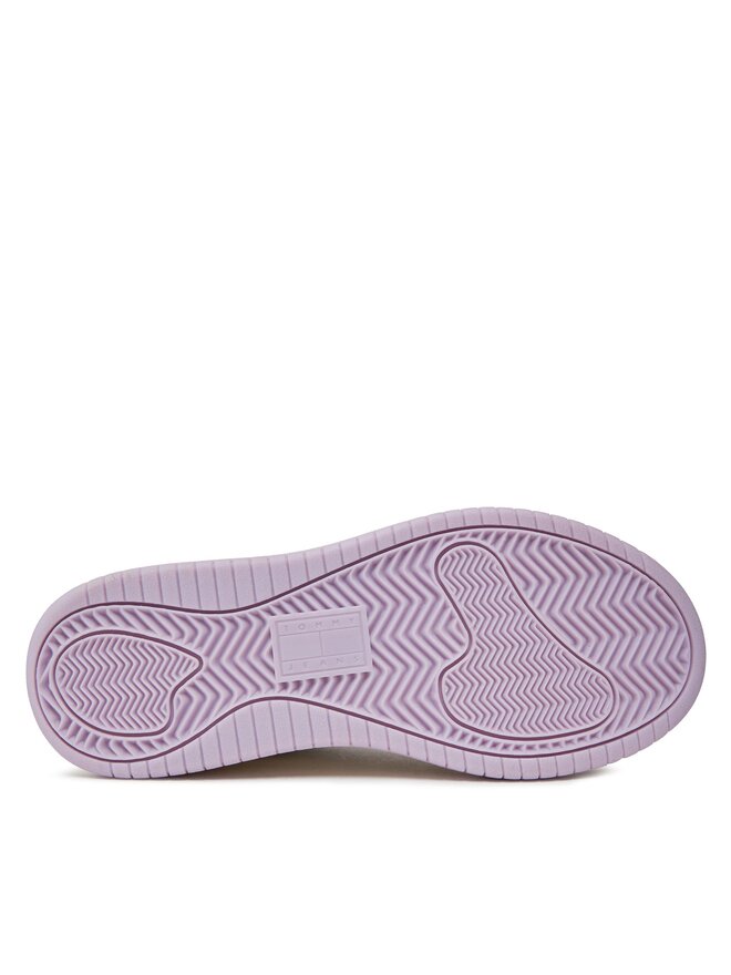 حذاء تومي هيلفيغر TJW ريترو باسكت فلاتفورم بنقشة زهرة اللافندر