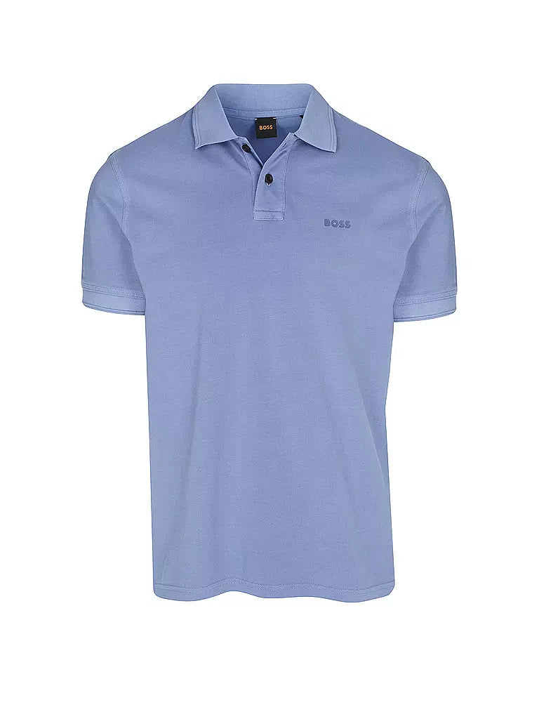 قميص بولو قطني أزرق من هوغو بوس