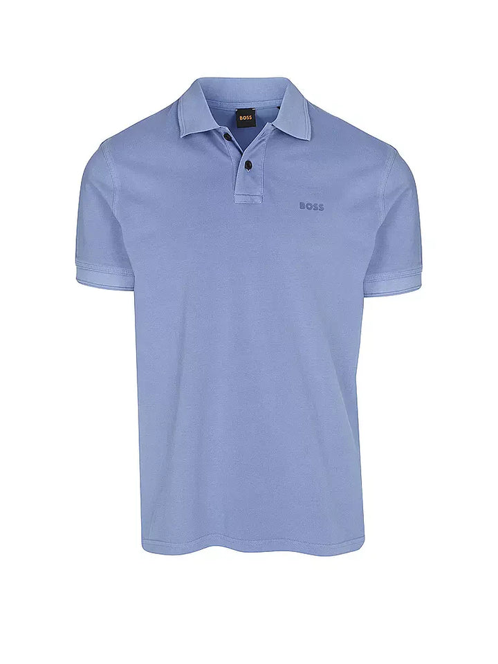 قميص بولو قطني أزرق من هوغو بوس