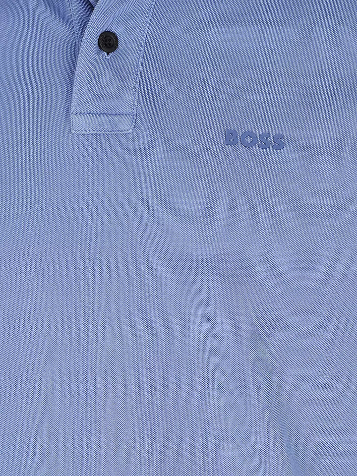 قميص بولو قطني أزرق من هوغو بوس