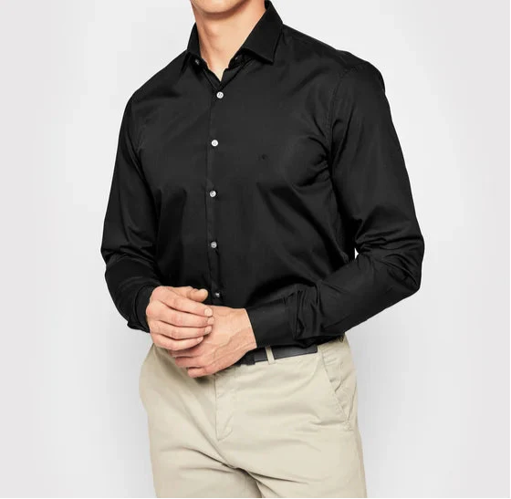 قميص كالفن كلاين بوبلين بقصّة Slim Fit