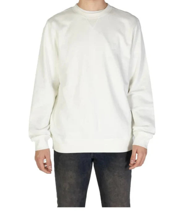 هوغو بوس - بلوفر قطني أبيض - سويت شيرت