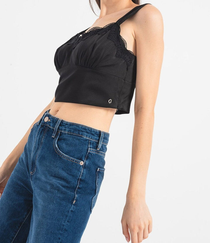 بلوزة Guess النسائية بدون أكمام بدانتيل Bianca