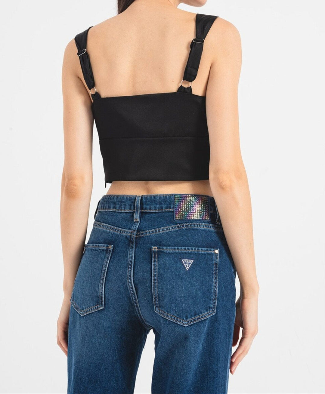 بلوزة Guess النسائية بدون أكمام بدانتيل Bianca