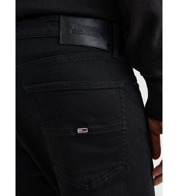 بنطال جينز أوستن بقصة ضيقة من تومي جينز - أسود